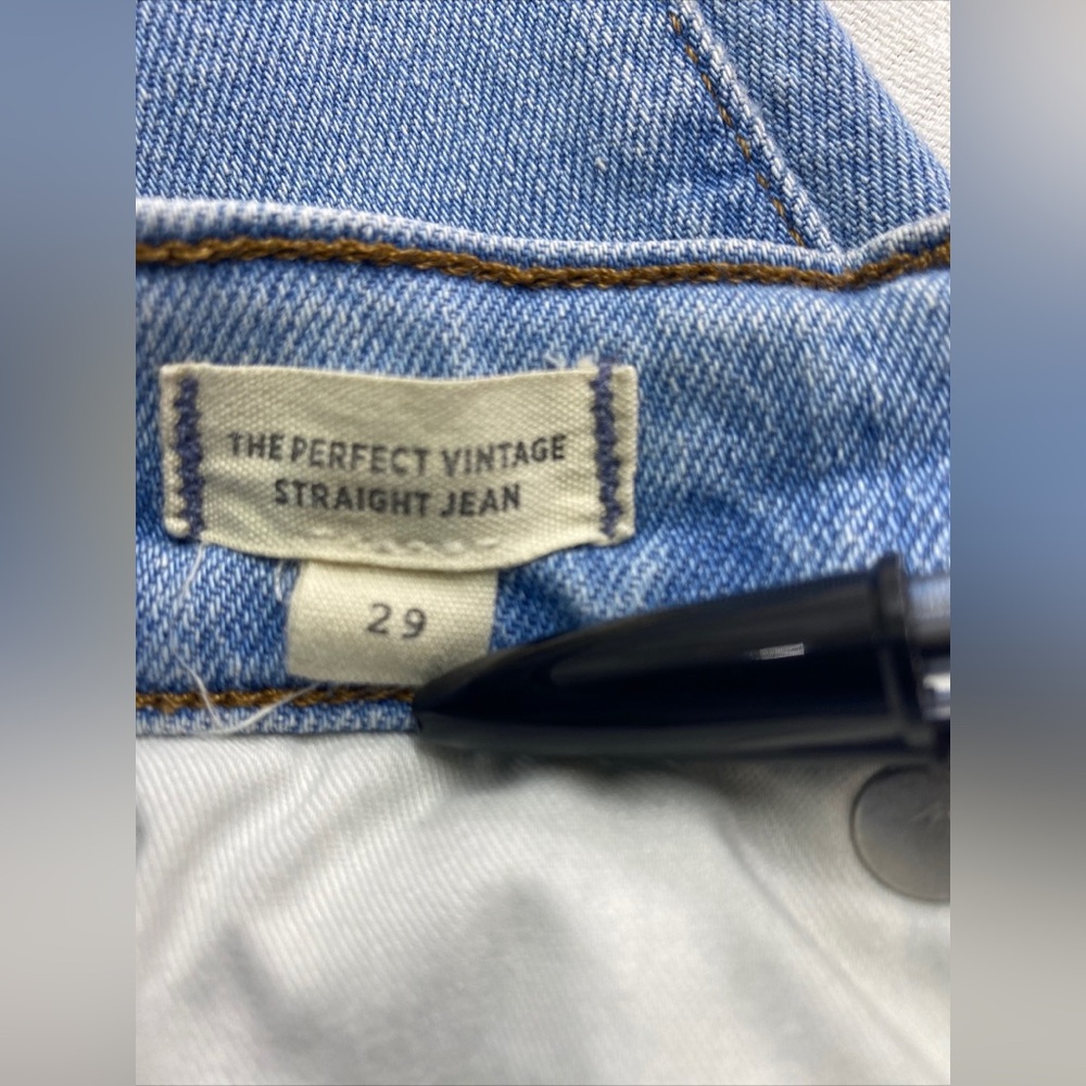 Madewell The Perfect Vintage
Straight Jeans Womens 29 Blue‎ High
Rise Distressed - Picture 12 of 14